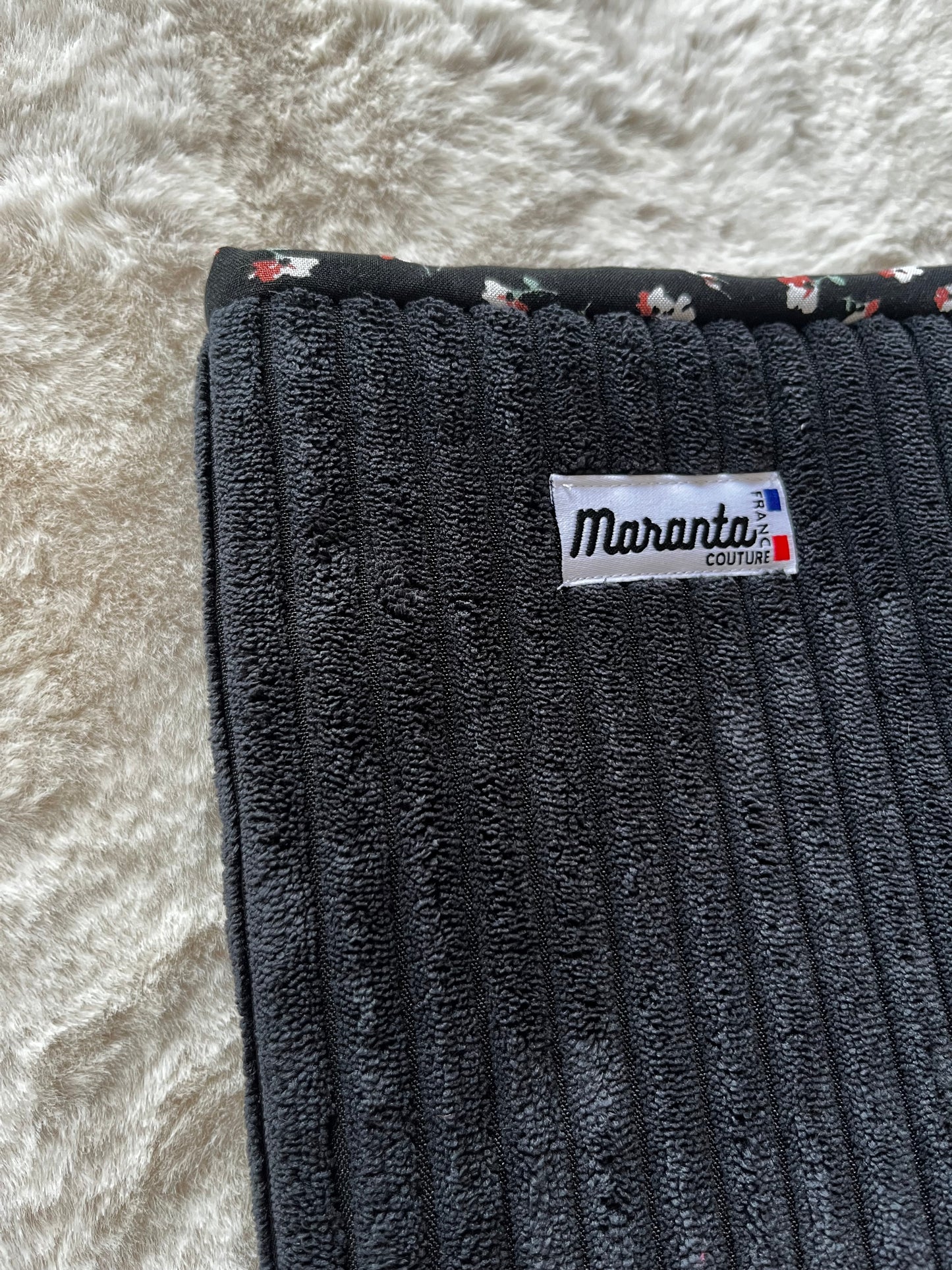 Pochette à livre velours noire