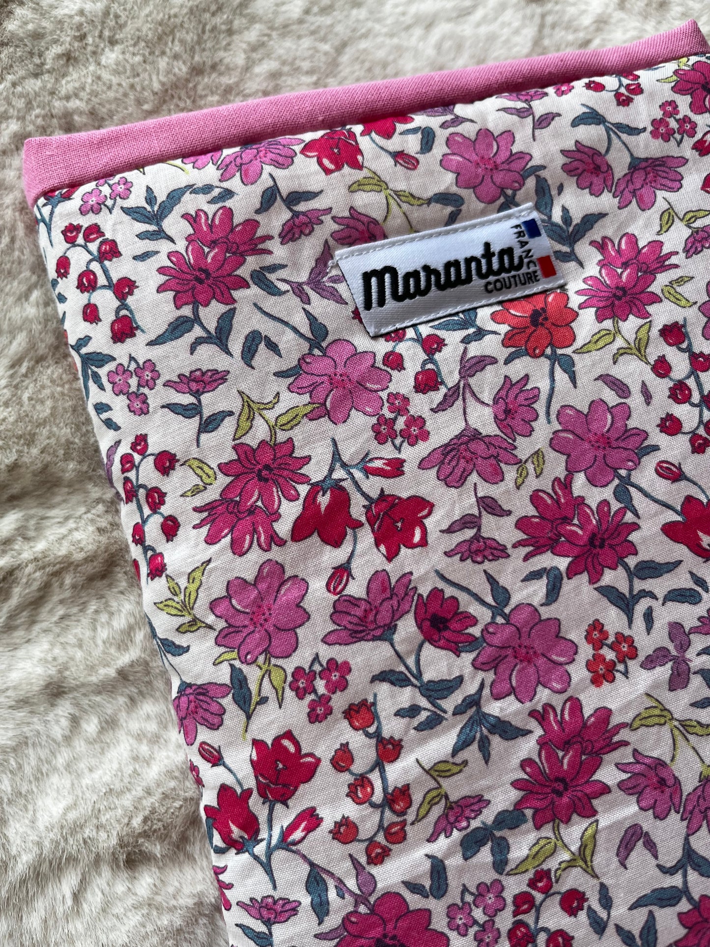 Pochette à livre fleurie