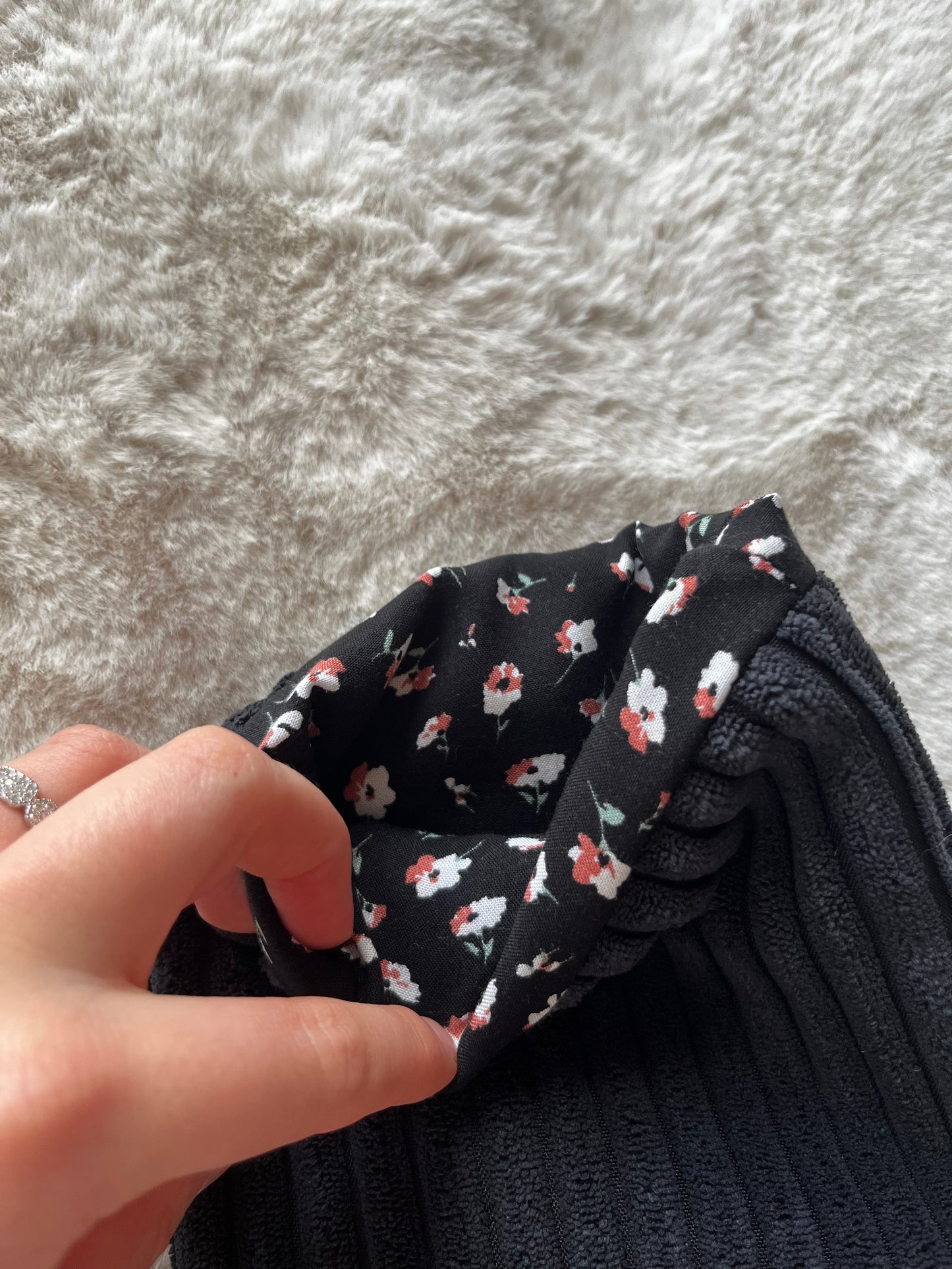 Pochette à livre velours noire