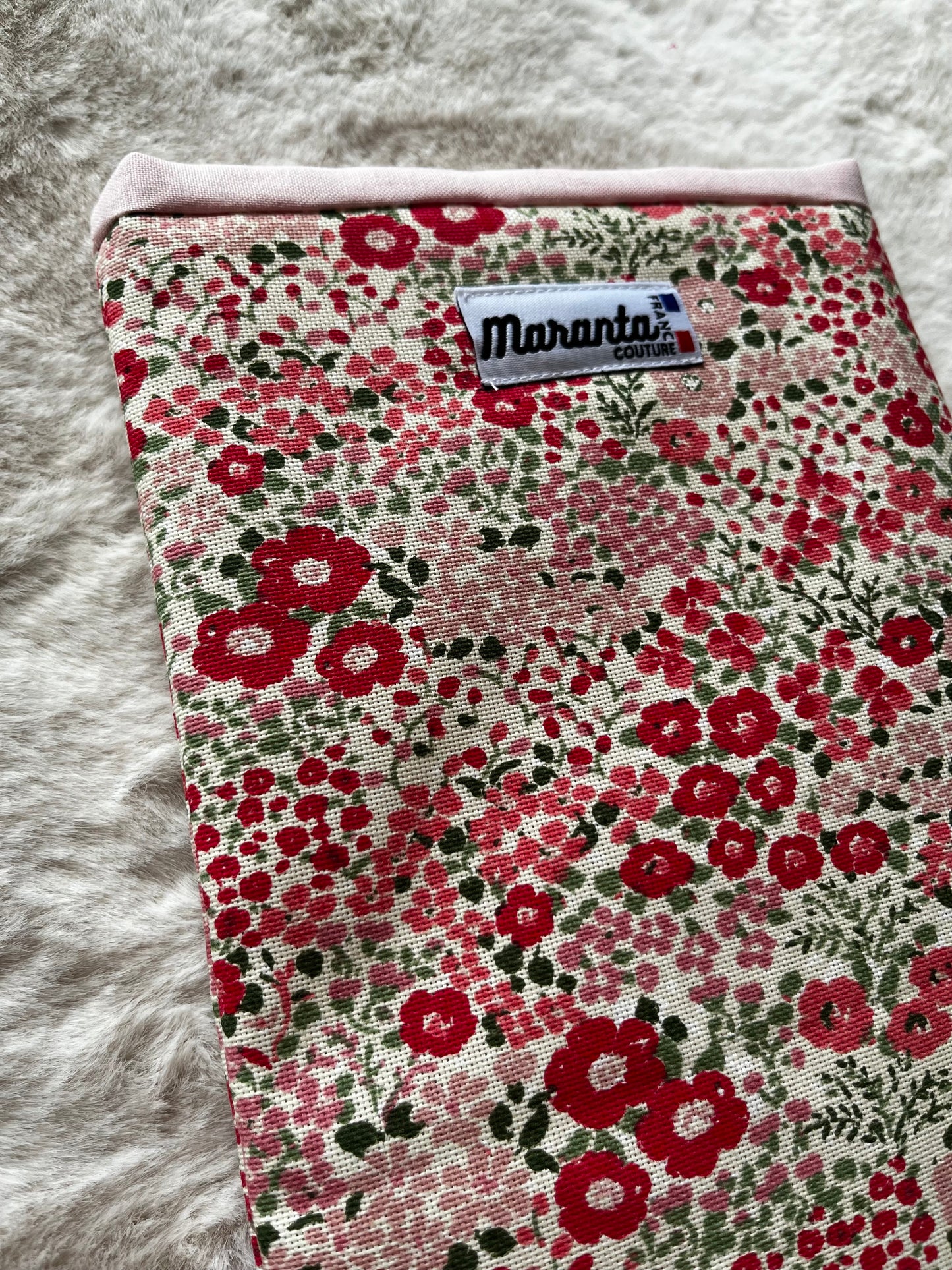 Pochette à livre fleuri