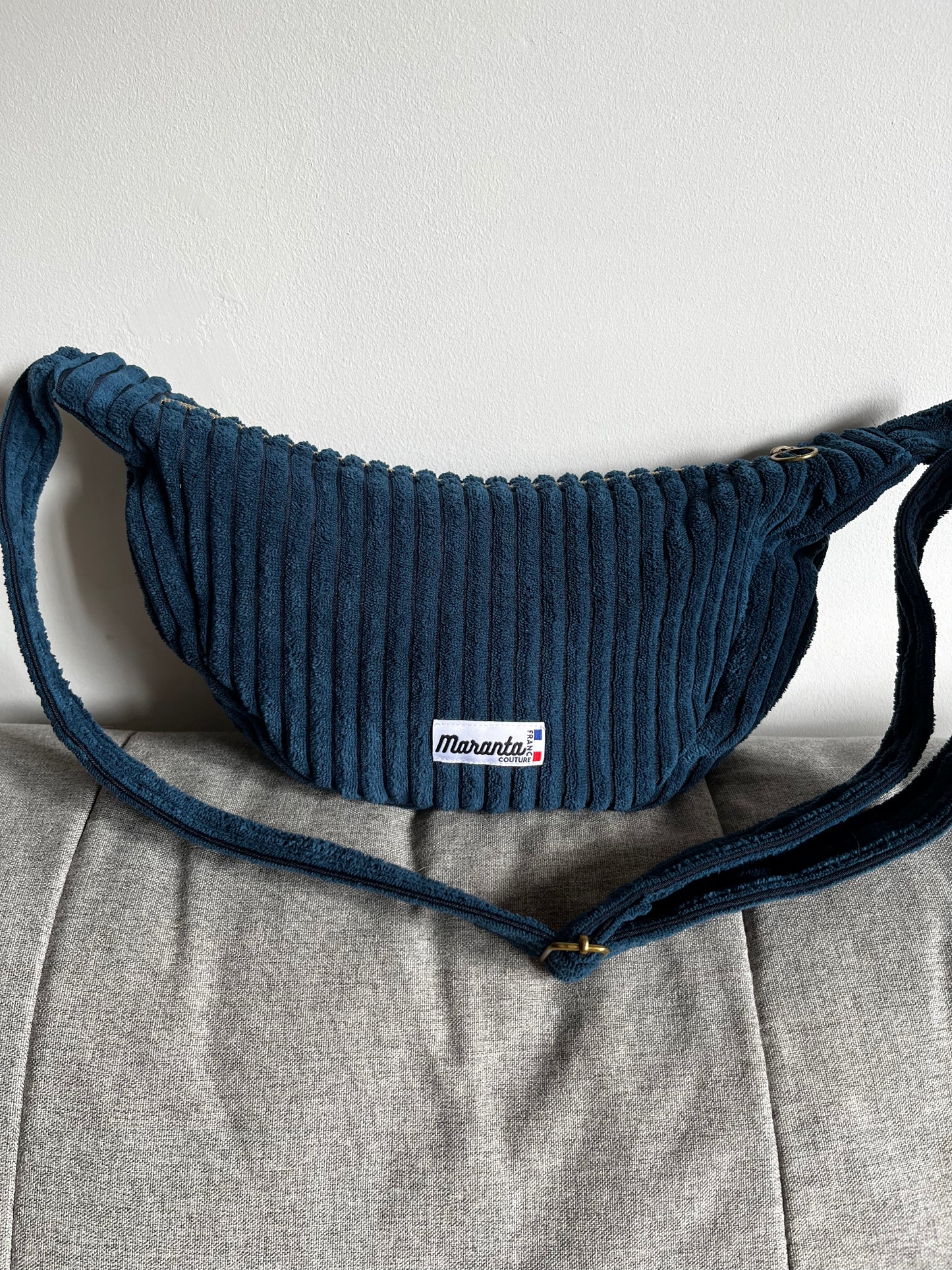 Sac demi-lune bleu