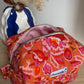 Trousse imprimé orange