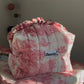 Trousse toile de jouy rose