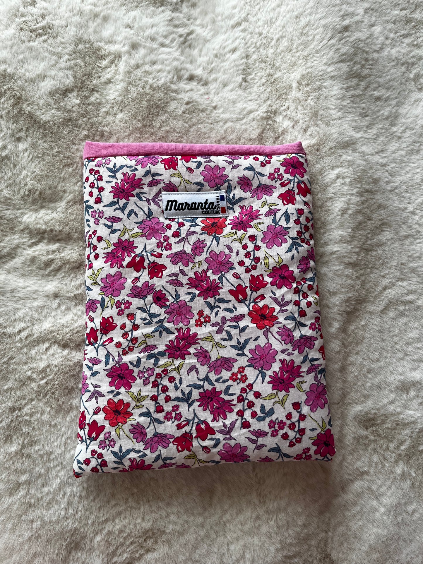 Pochette à livre fleurie