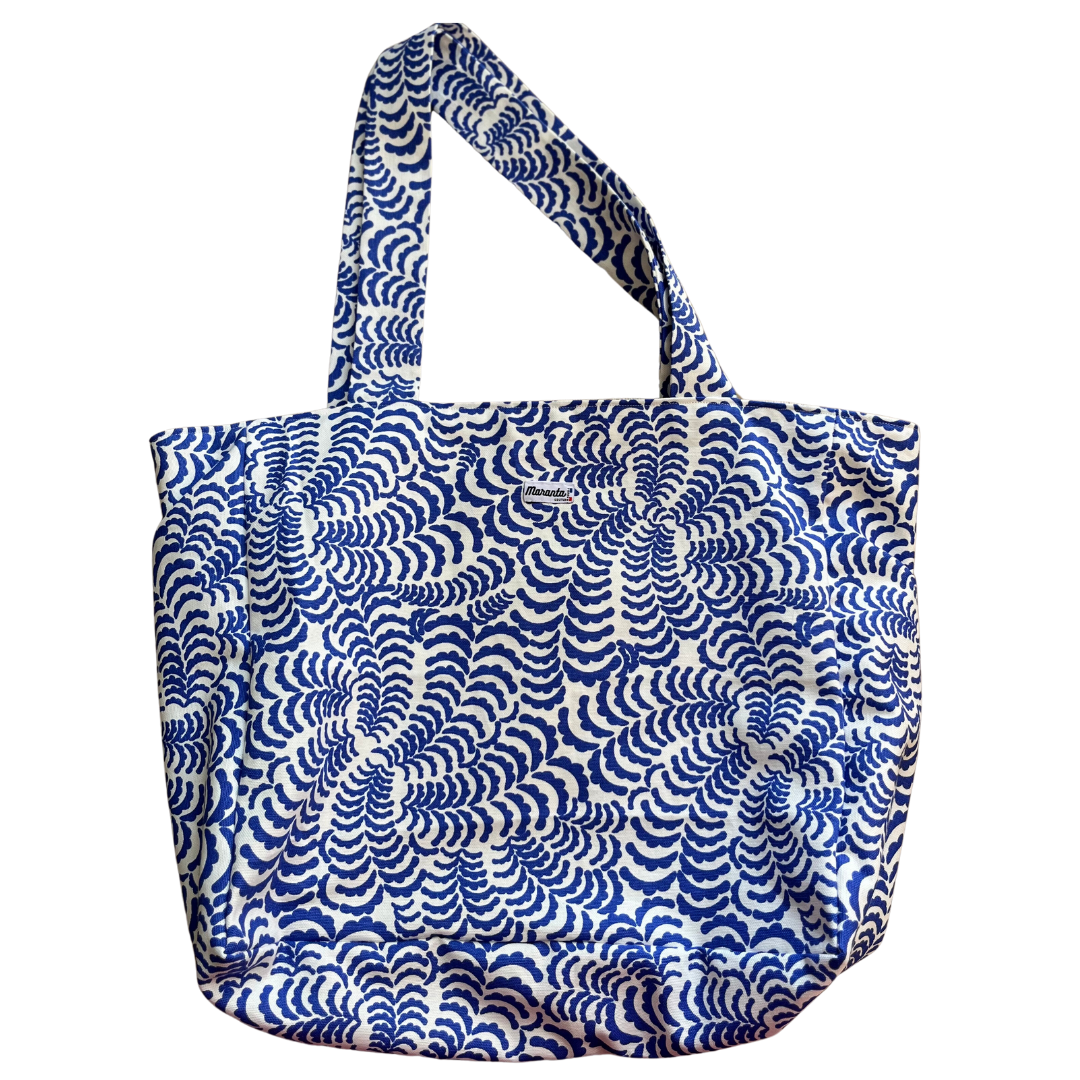 Sac de plage bleu & blanc