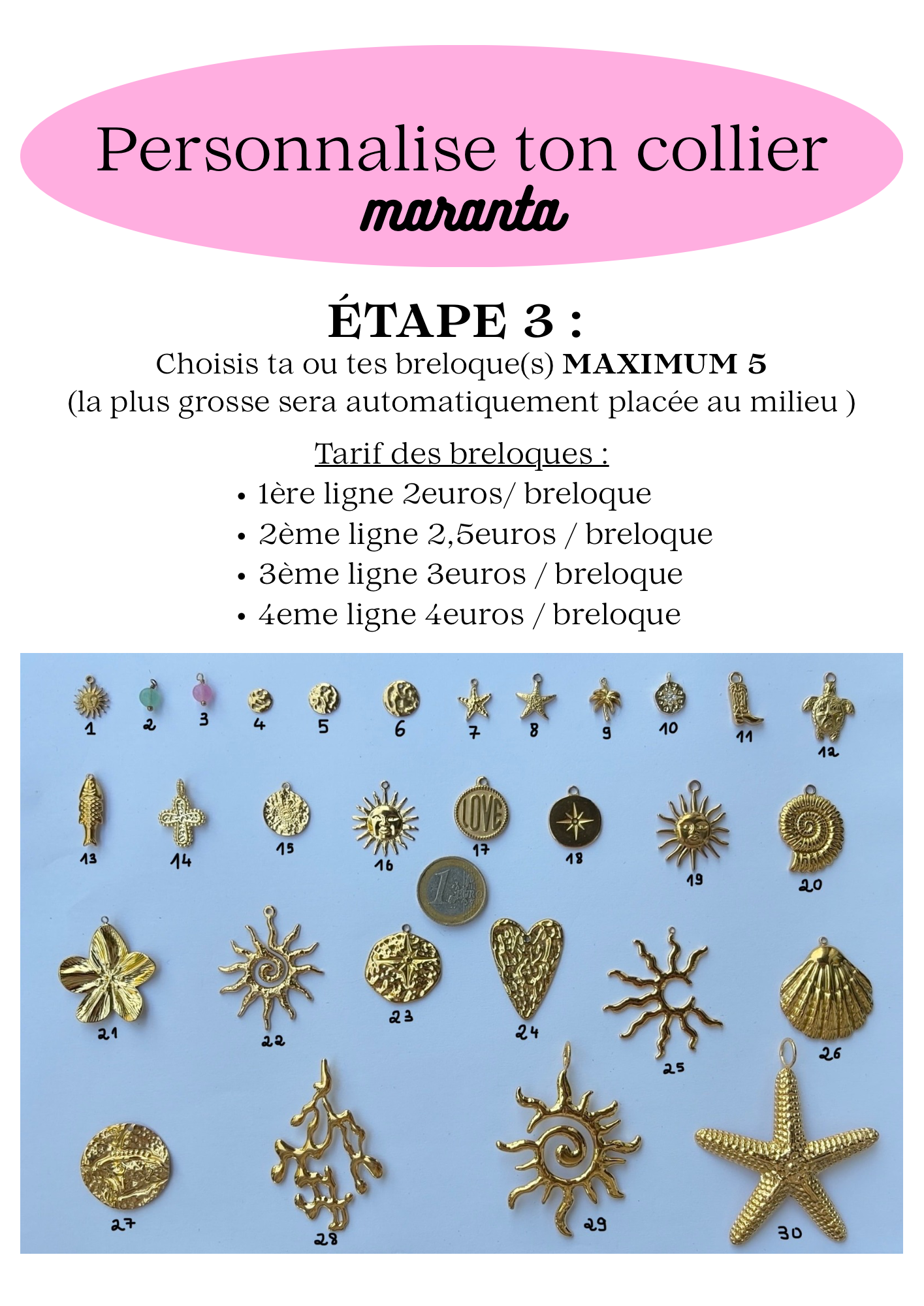 Je personnalise mon collier 🌸
