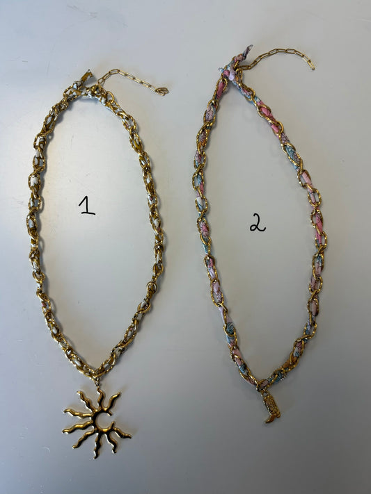 Colliers maille & tissu