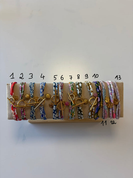Bracelet réglable en tissu