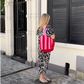 Sac de plage rouge & rose