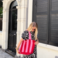 Sac de plage rouge & rose