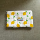 Pochette plate coton imprimée citron 🍋