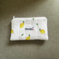 Pochette plate double gaze de coton imprimée citron🍋