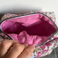 Trousse fleurie rose