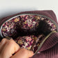 Trousse en velours prune