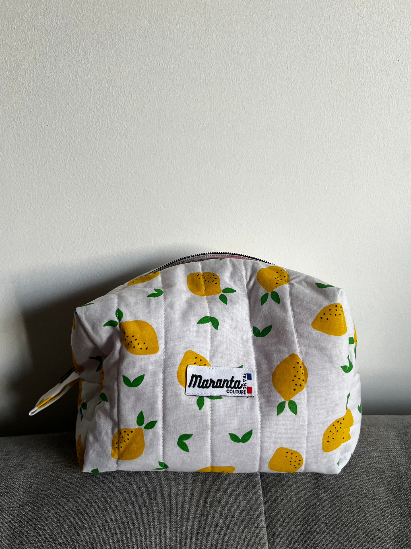 Trousse coton imprimée gros citrons