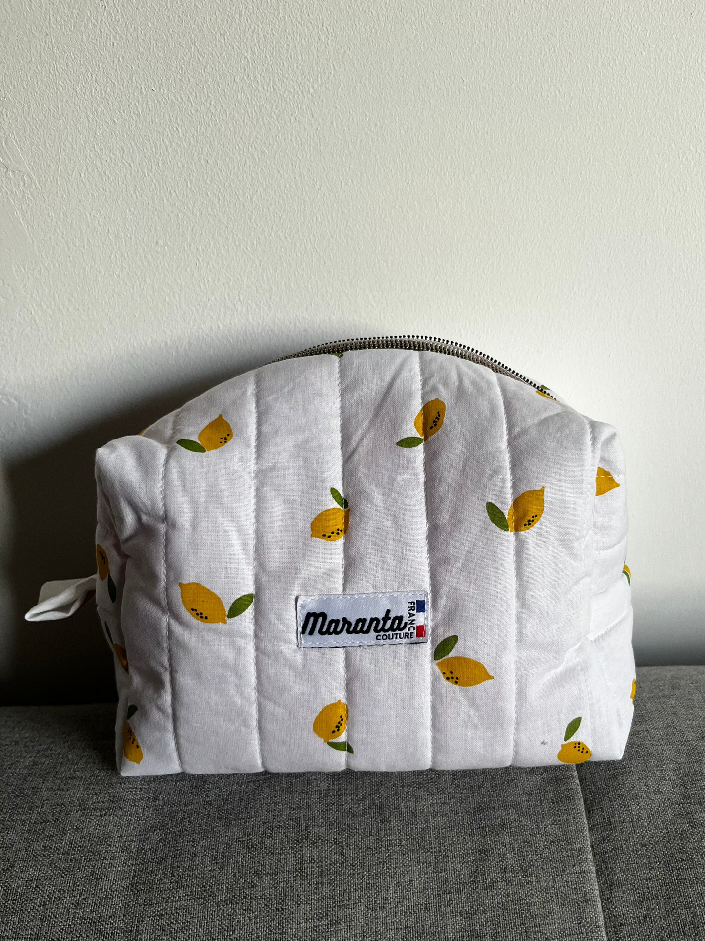 Trousse coton imprimée petits citrons