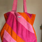 Sac de plage orange & rose