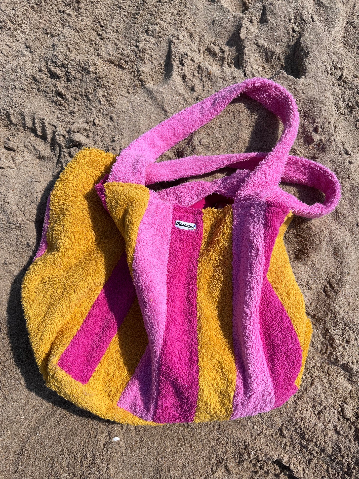 Sac de plage rose & jaune