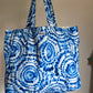 Sac de plage tie & dye bleu