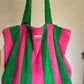 Sac de plage rose & vert